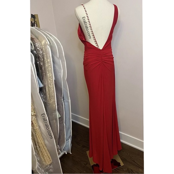 Mac Duggal Red Maxi Dress - Picture 4 of 6